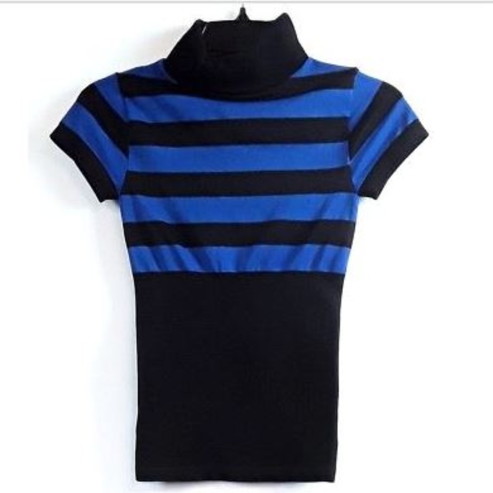 Rue 21 Stripe Turtle Neck Stretch Top S/M